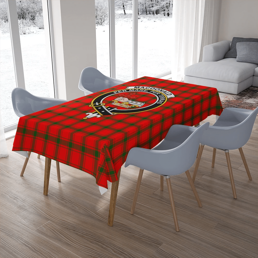 MacDonald of Sleat Tartan Crest Tablecloth