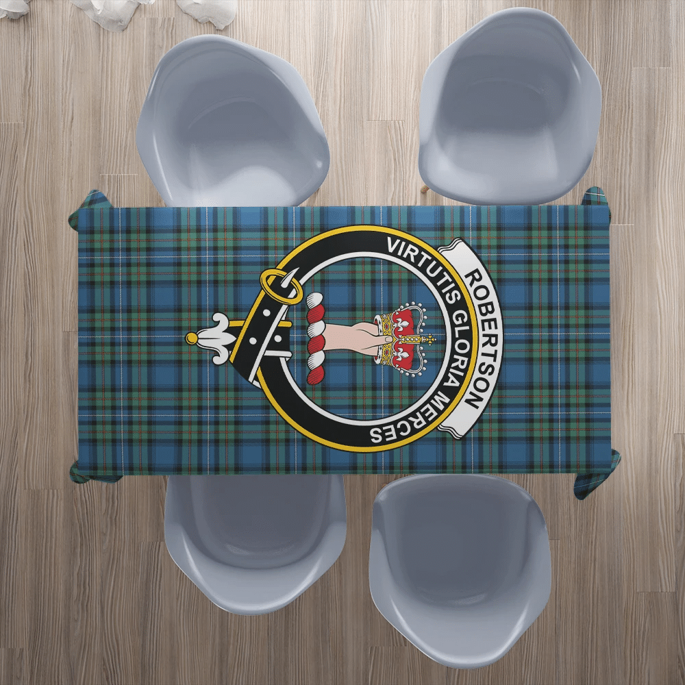 Robertson Hunting Ancient Tartan Crest Tablecloth
