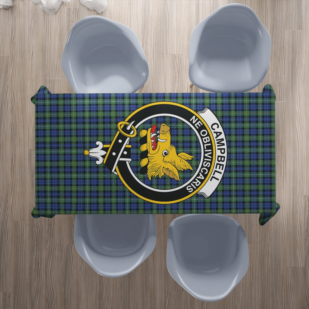 Campbell Argyll Ancient Tartan Crest Tablecloth