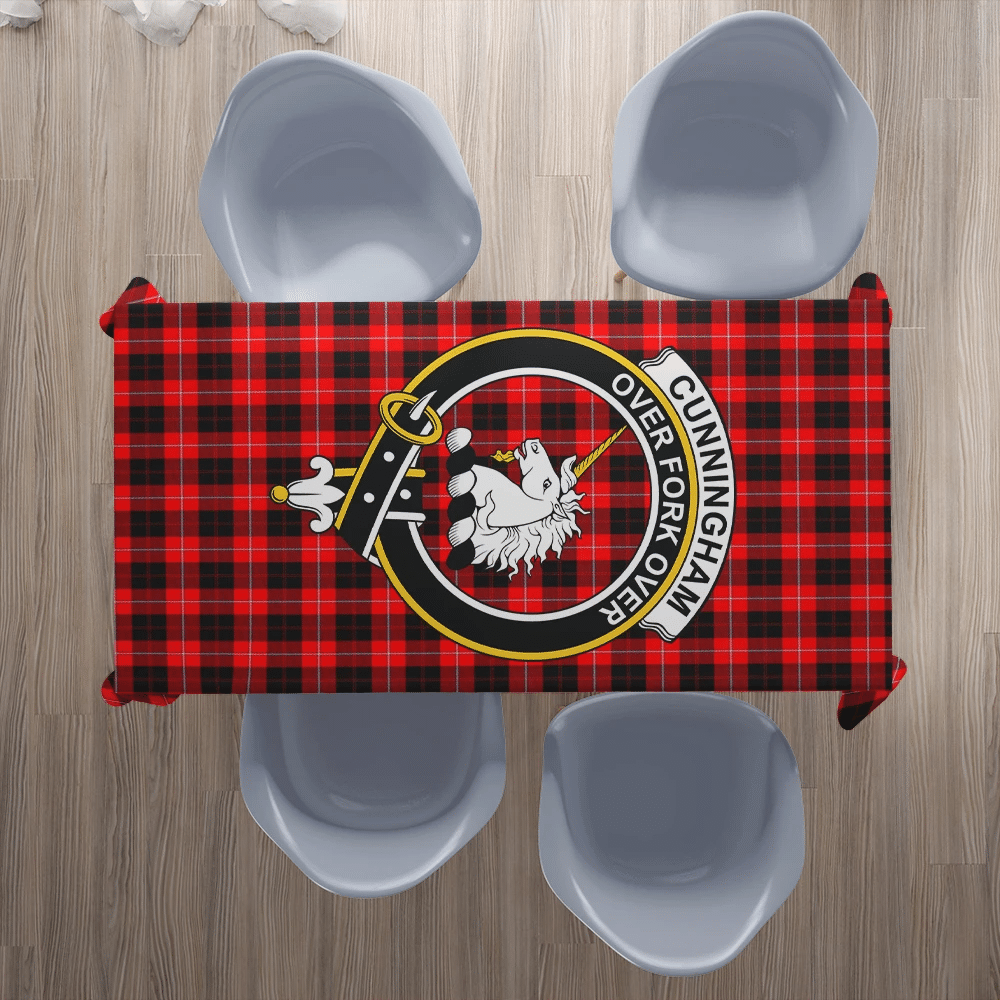 Cunningham Modern Tartan Crest Tablecloth