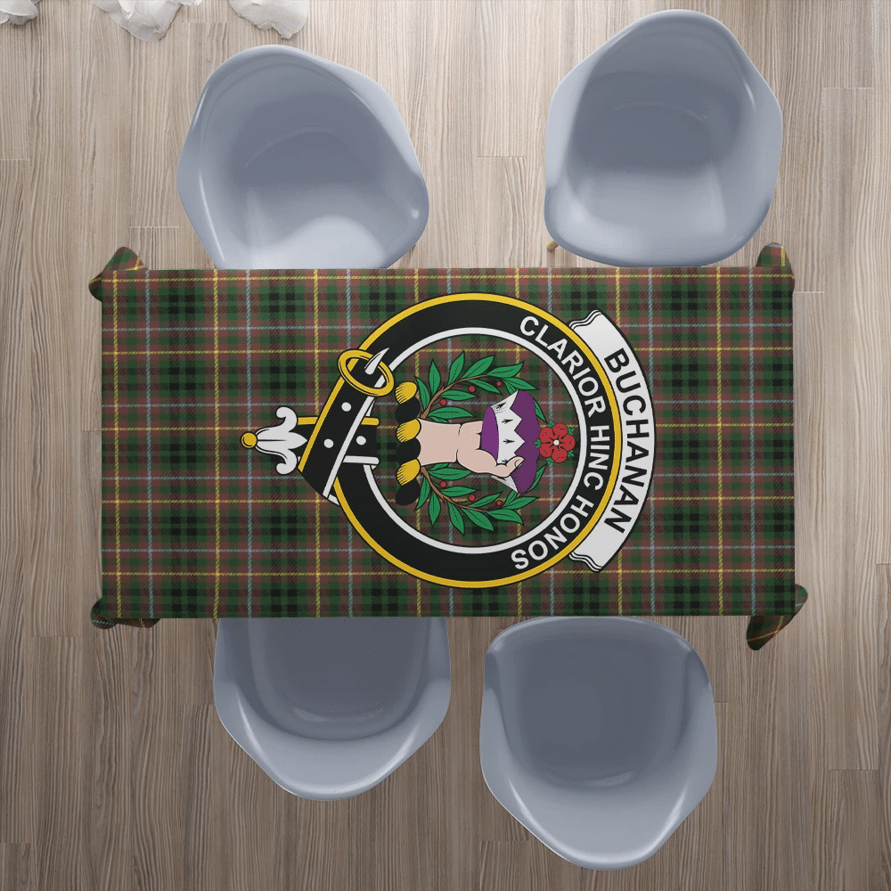 Buchanan Hunting Tartan Crest Tablecloth