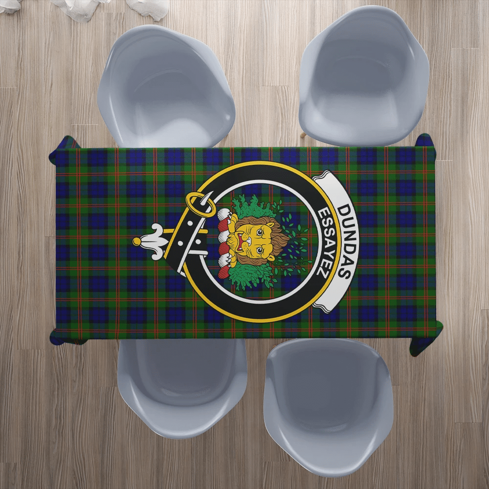 Dundas Modern Tartan Crest Tablecloth