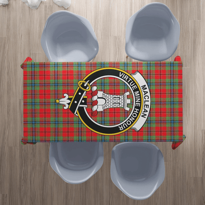 MacLean of Duart Modern Tartan Crest Tablecloth