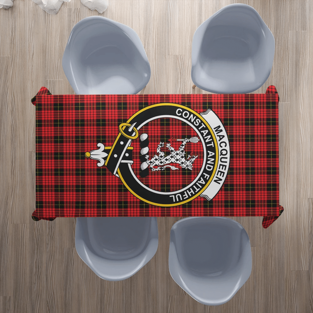 MacQueen Modern Tartan Crest Tablecloth