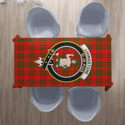 Livingstone Modern Tartan Crest Tablecloth