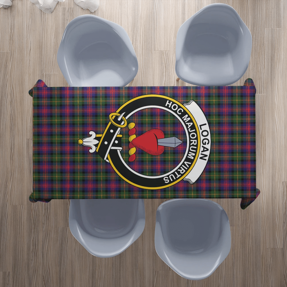 Logan Modern Tartan Crest Tablecloth