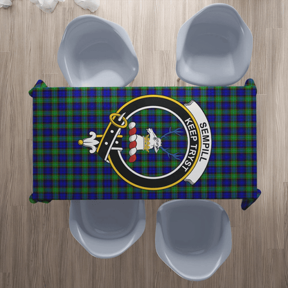 Sempill Modern Tartan Crest Tablecloth