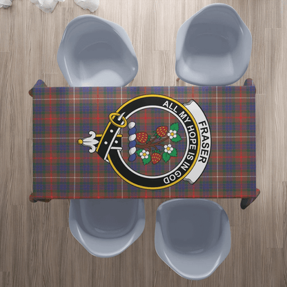 Fraser Hunting Modern Tartan Crest Tablecloth