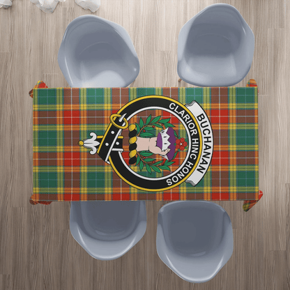 Buchanan Old Sett Tartan Crest Tablecloth