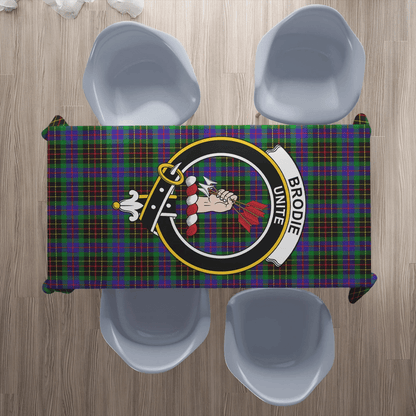 Brodie Hunting Modern Tartan Crest Tablecloth