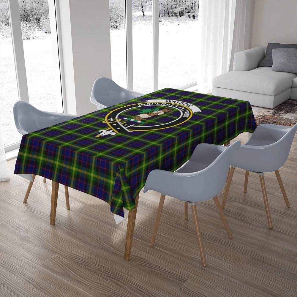 Watson Modern Tartan Crest Tablecloth