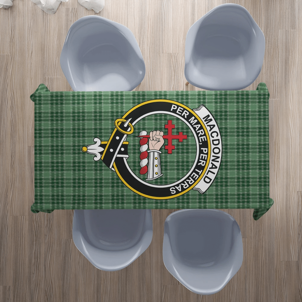 MacDonald Lord of the Isles Hunting Tartan Crest Tablecloth
