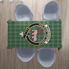 MacDonald Lord of the Isles Hunting Tartan Crest Tablecloth