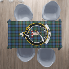 MacRae Hunting Ancient Tartan Crest Tablecloth