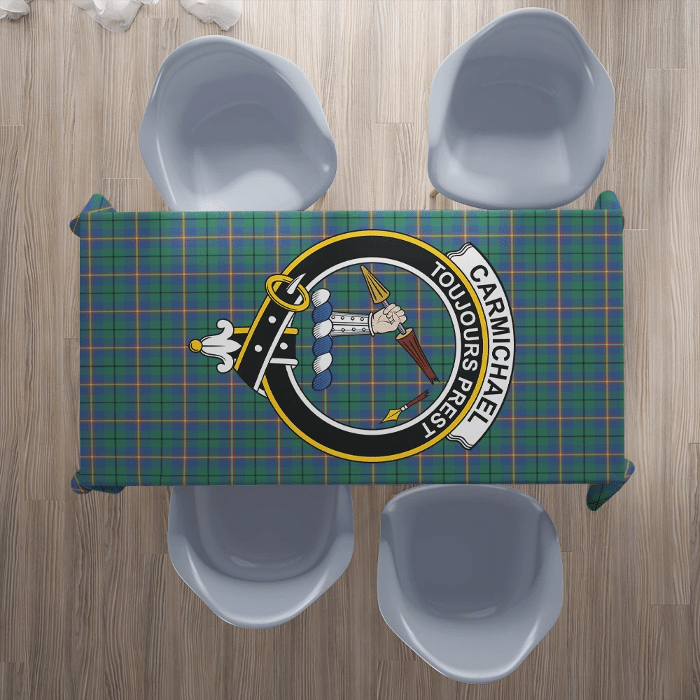 Carmichael Ancient Tartan Crest Tablecloth