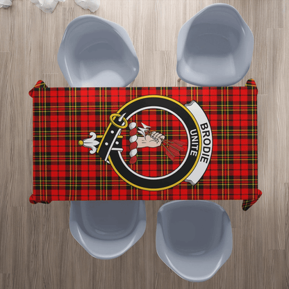 Brodie Modern Tartan Crest Tablecloth