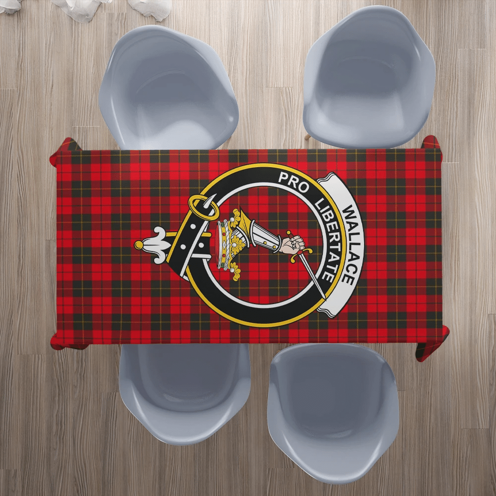 Wallace Weathered Tartan Crest Tablecloth