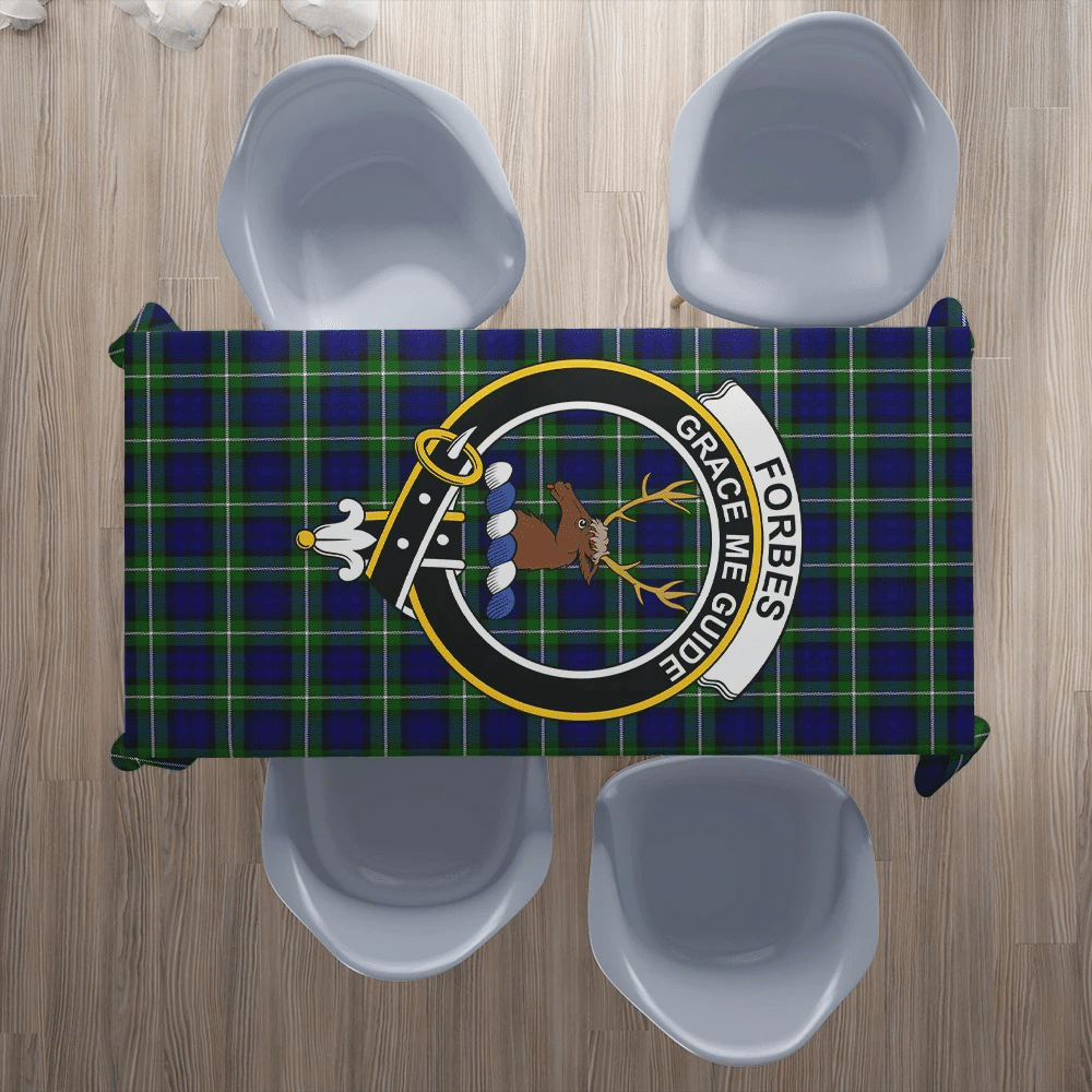 Forbes Modern Tartan Crest Tablecloth