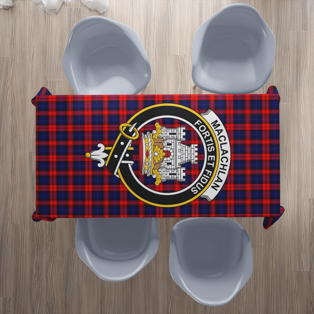 MacLachlan Modern Tartan Crest Tablecloth