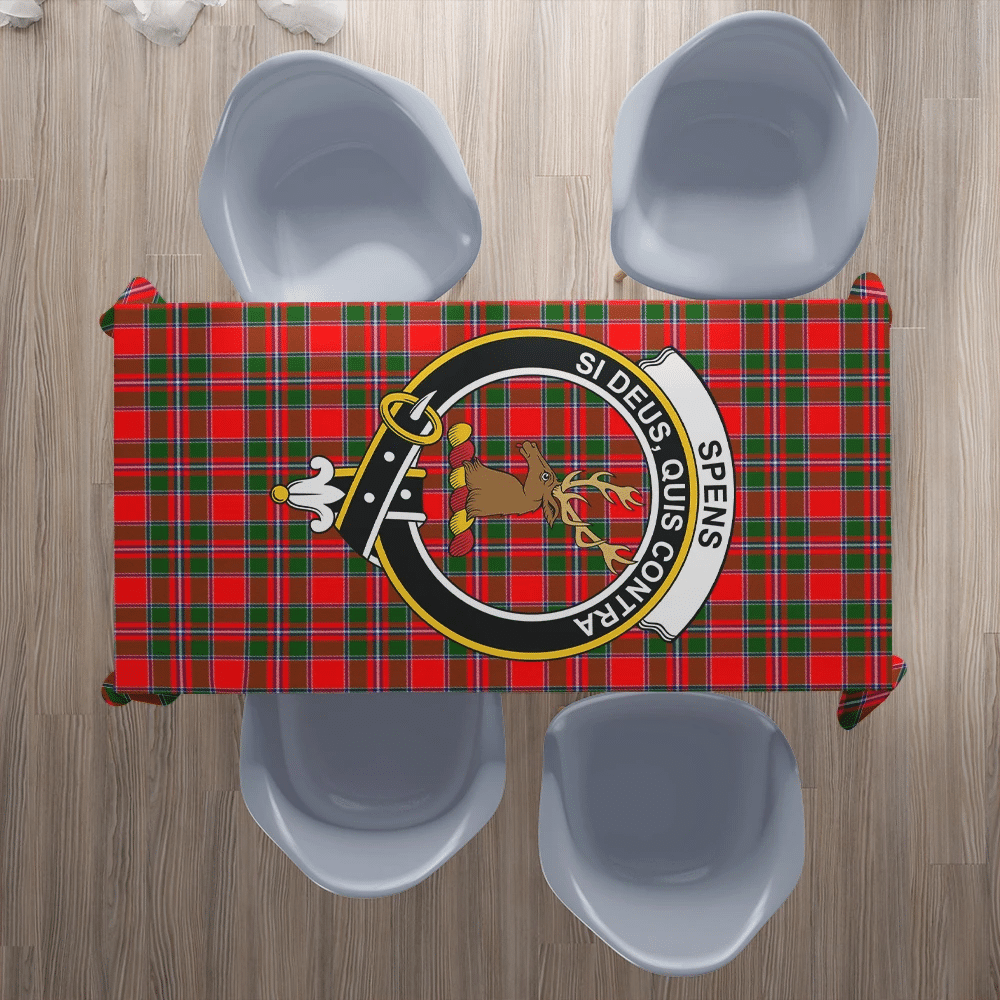 Spens Modern Tartan Crest Tablecloth