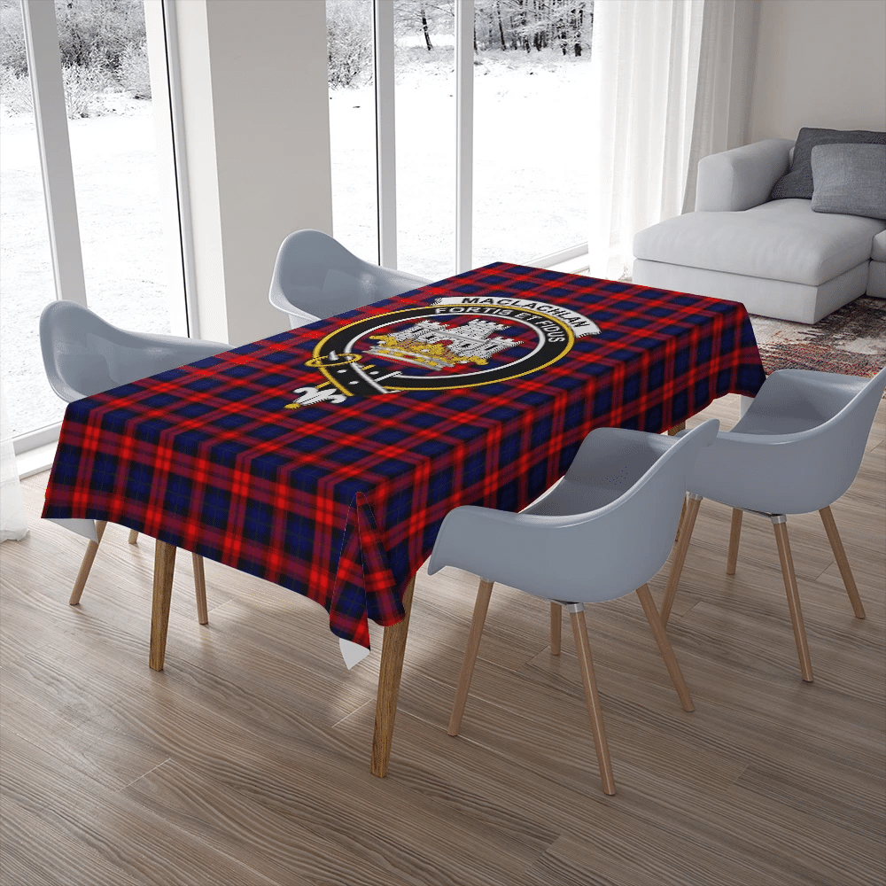 MacLachlan Modern Tartan Crest Tablecloth