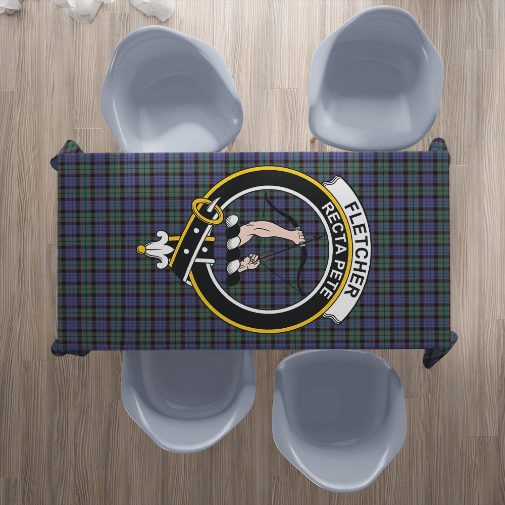 Fletcher Modern Tartan Crest Tablecloth