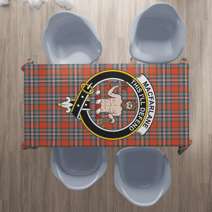 MacFarlane Ancient Tartan Crest Tablecloth