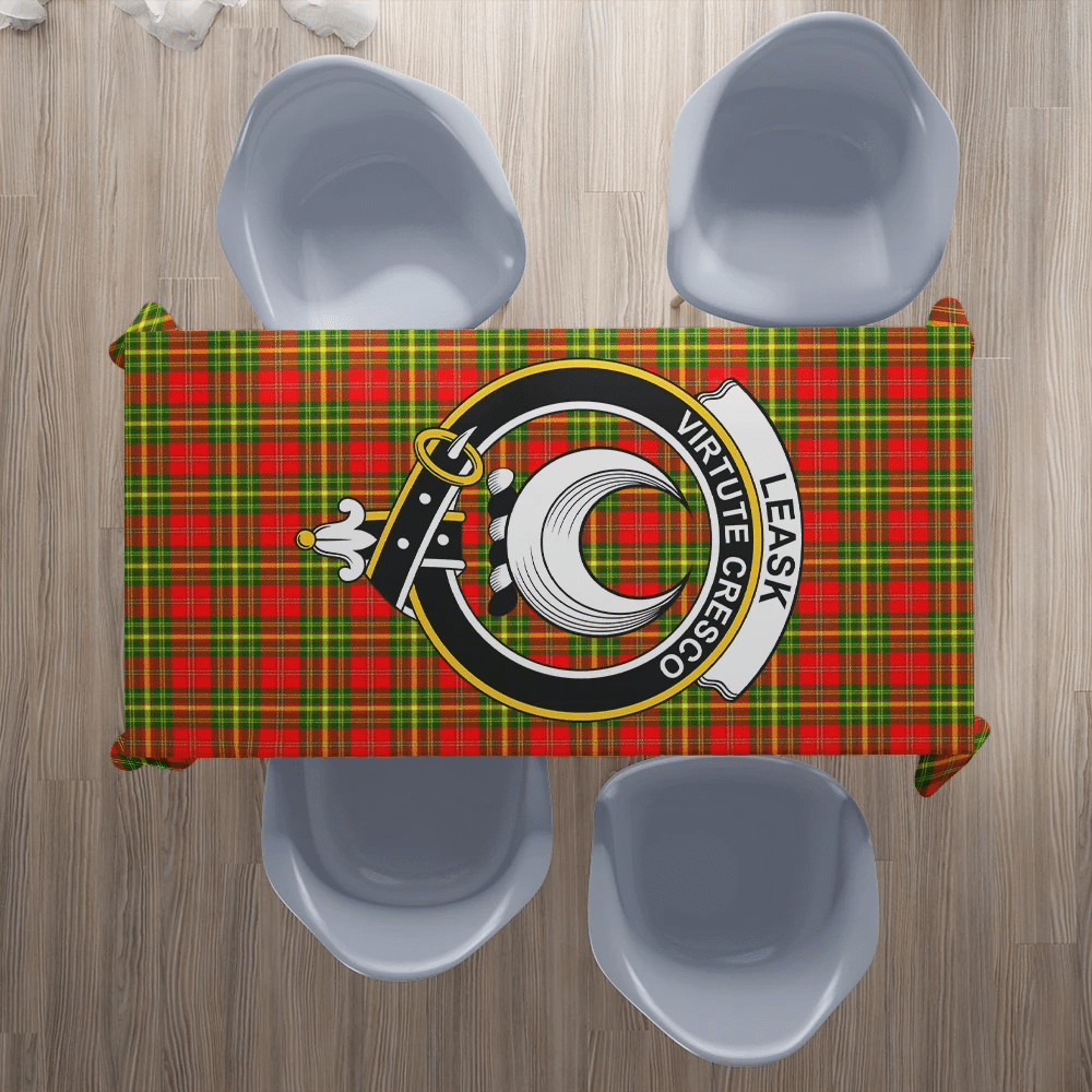 Leask Tartan Crest Tablecloth