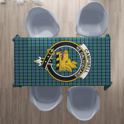 Campbell of Cawdor Ancient Tartan Crest Tablecloth