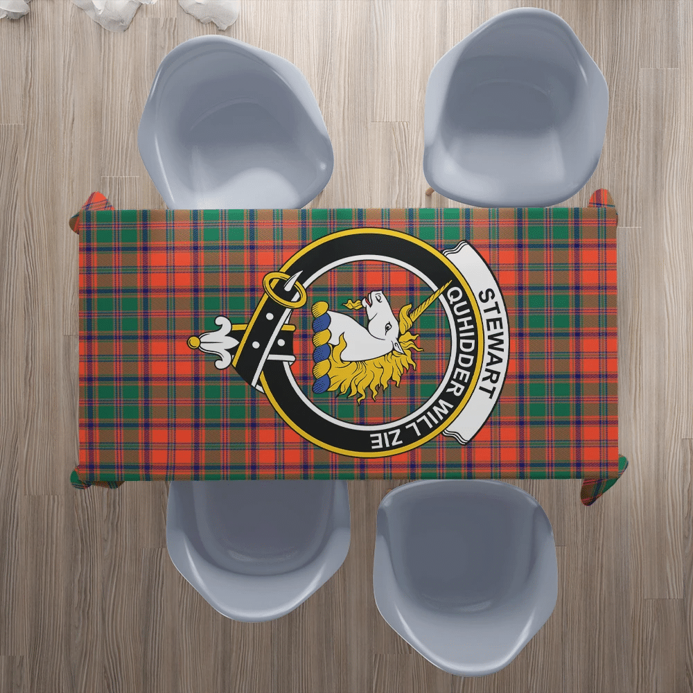 Stewart of Appin Ancient Tartan Crest Tablecloth