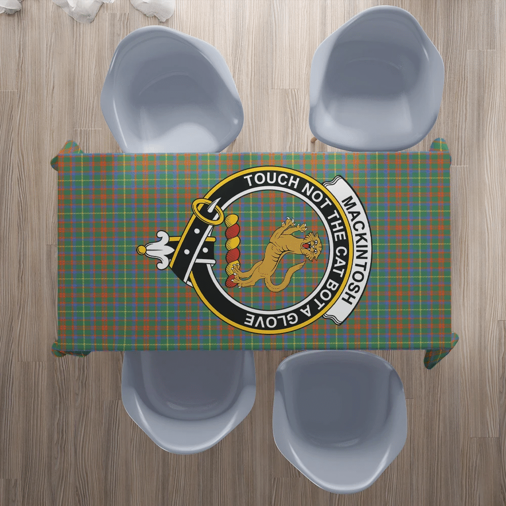 MacKintosh Hunting Ancient Tartan Crest Tablecloth