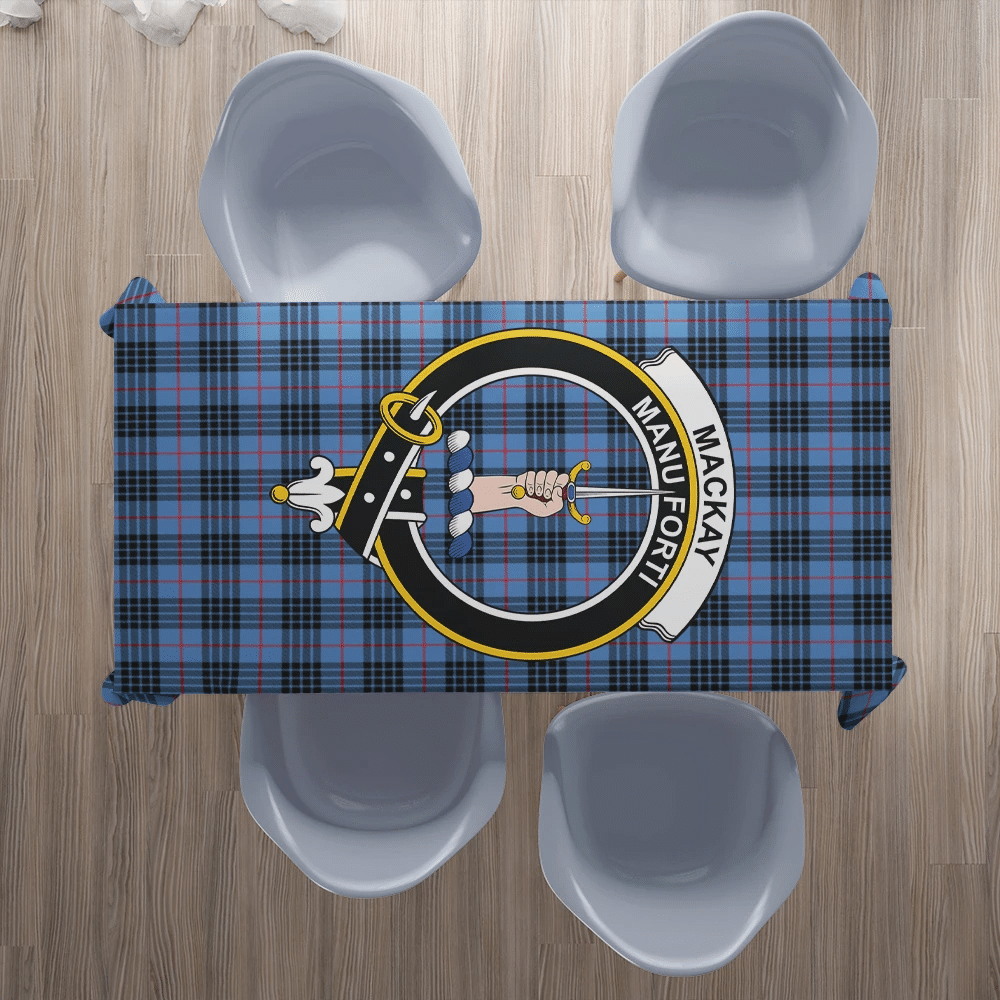 MacKay Blue Tartan Crest Tablecloth