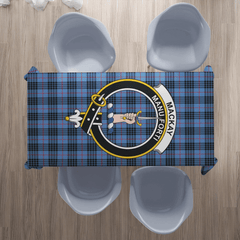 MacKay Blue Tartan Crest Tablecloth