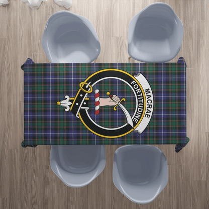 MacRae Hunting Modern Tartan Crest Tablecloth