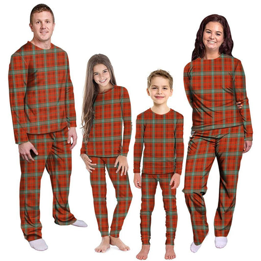 Morrison Red Ancient Tartan Plaid Pyjama Family Set