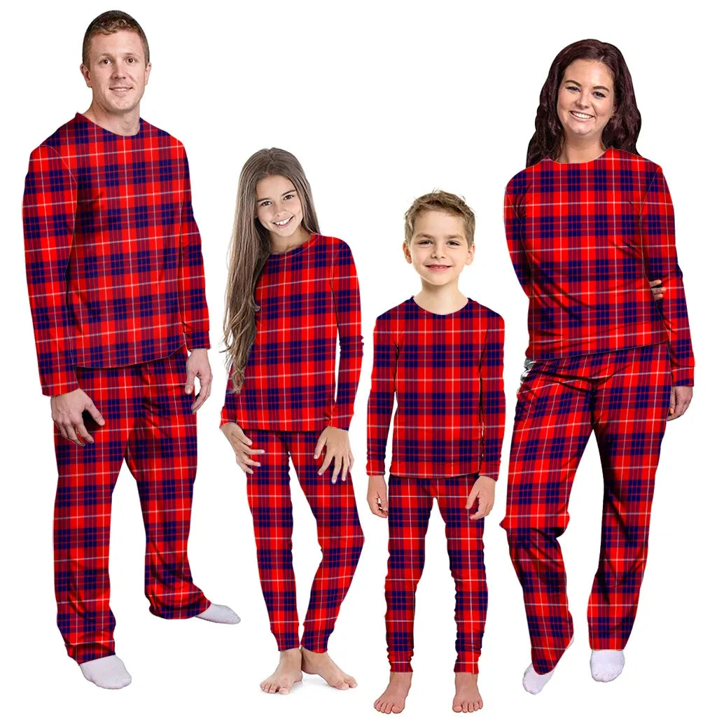 Hamilton Modern Tartan Plaid Pyjama Family Set