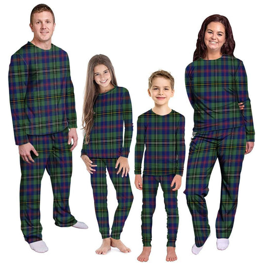 Wood Modern Tartan Plaid Pyjama Family Set