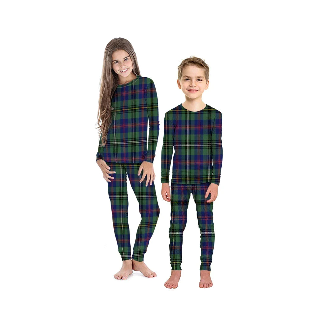 Wood Modern Tartan Plaid Pyjama Family Set