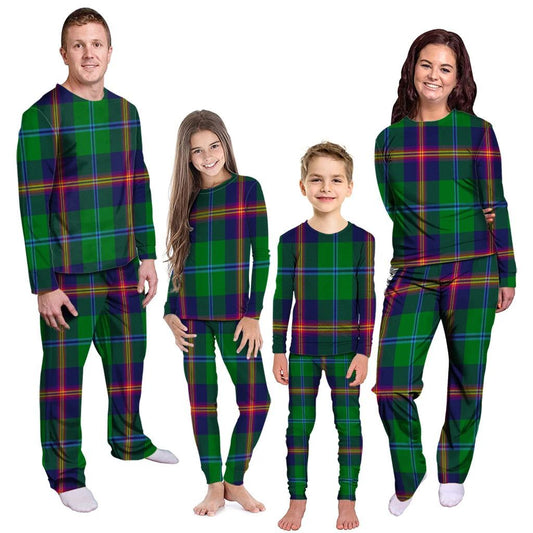 Young Modern Tartan Plaid Pyjama Family Set