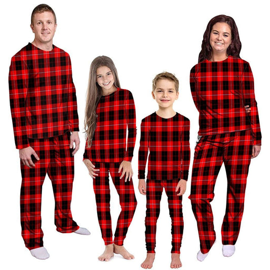 Cunningham Modern Tartan Plaid Pyjama Family Set