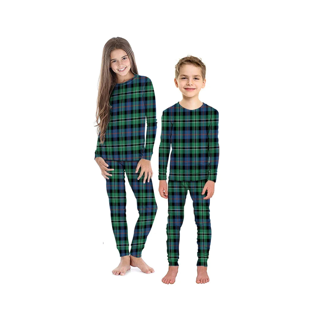 Rose Hunting Ancient Tartan Plaid Pyjama Family Set