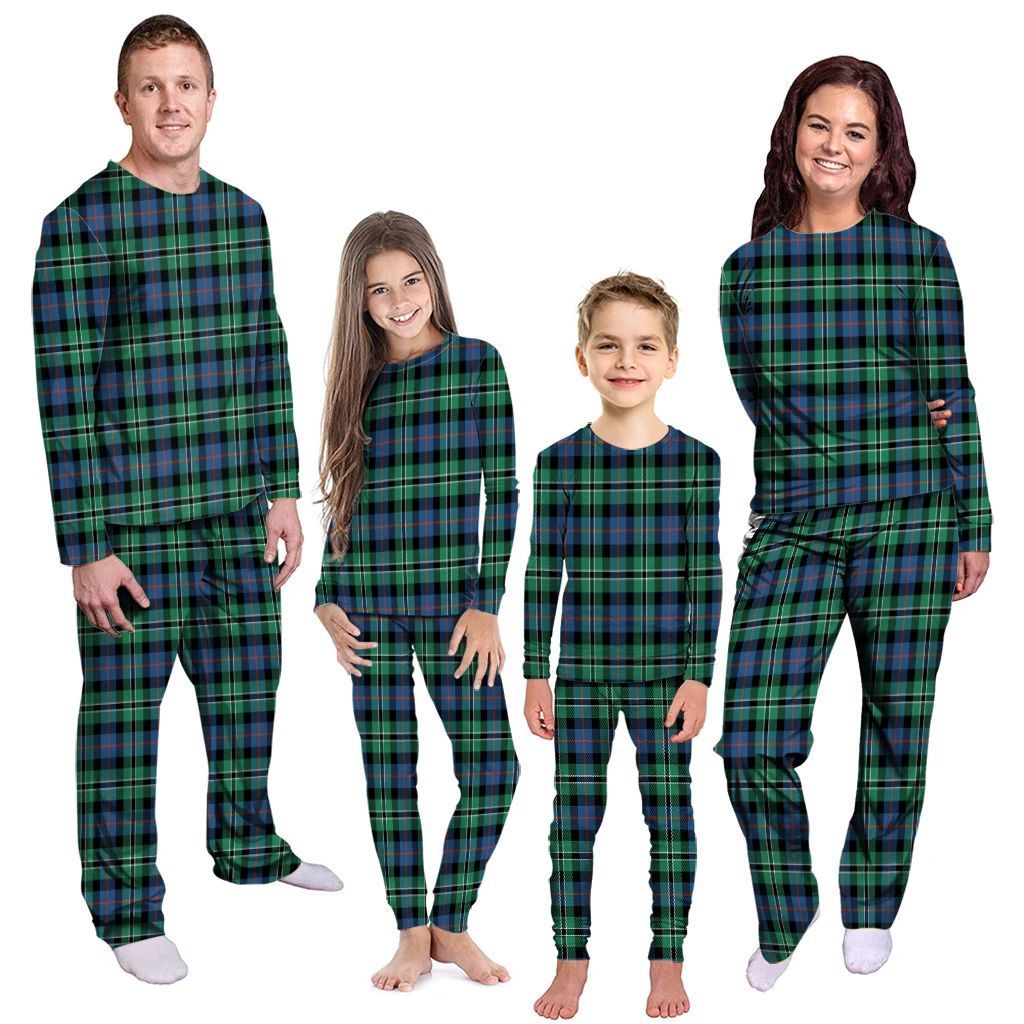 Rose Hunting Ancient Tartan Plaid Pyjama Family Set