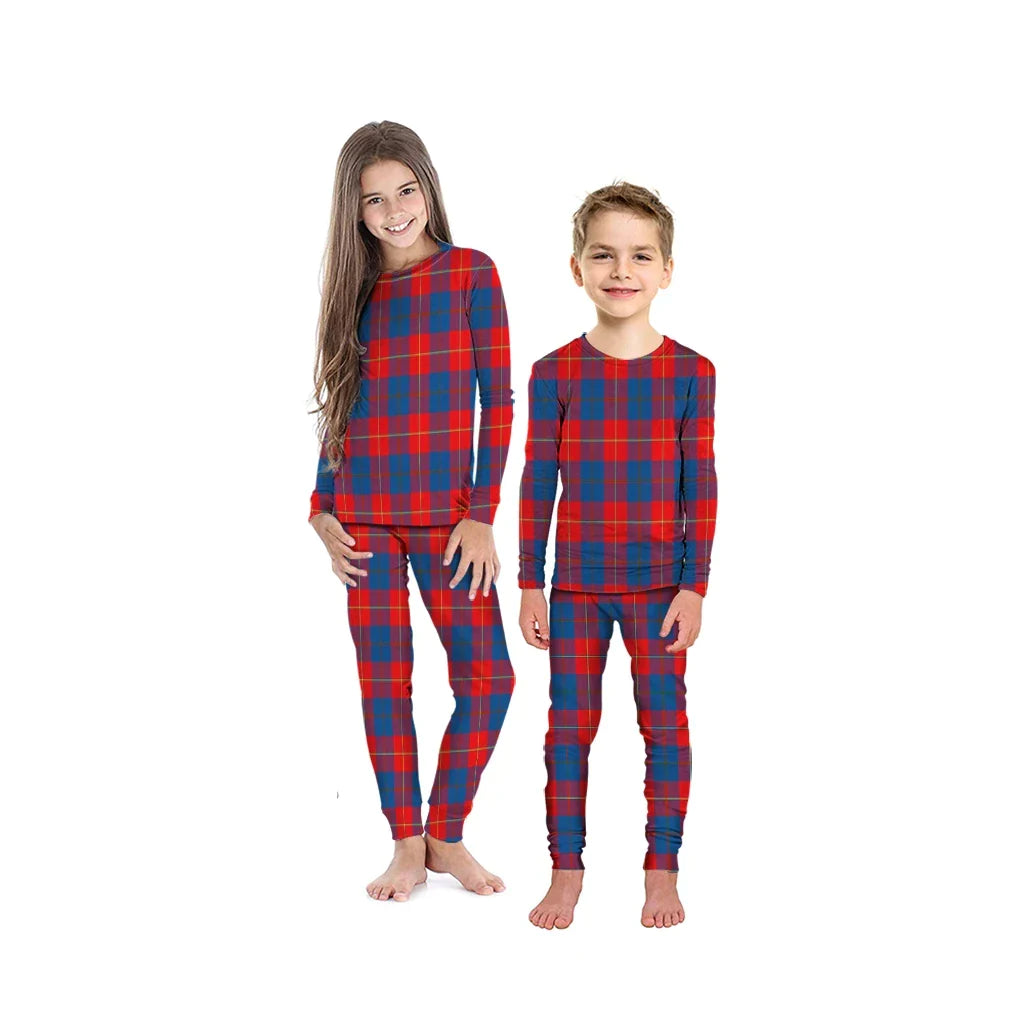 Galloway Red Tartan Plaid Pyjama Family Set