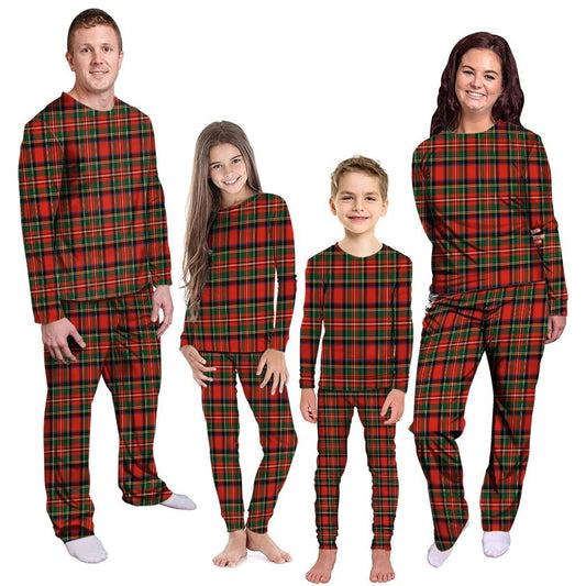 Stewart Royal Modern Tartan Plaid Pyjama Family Set