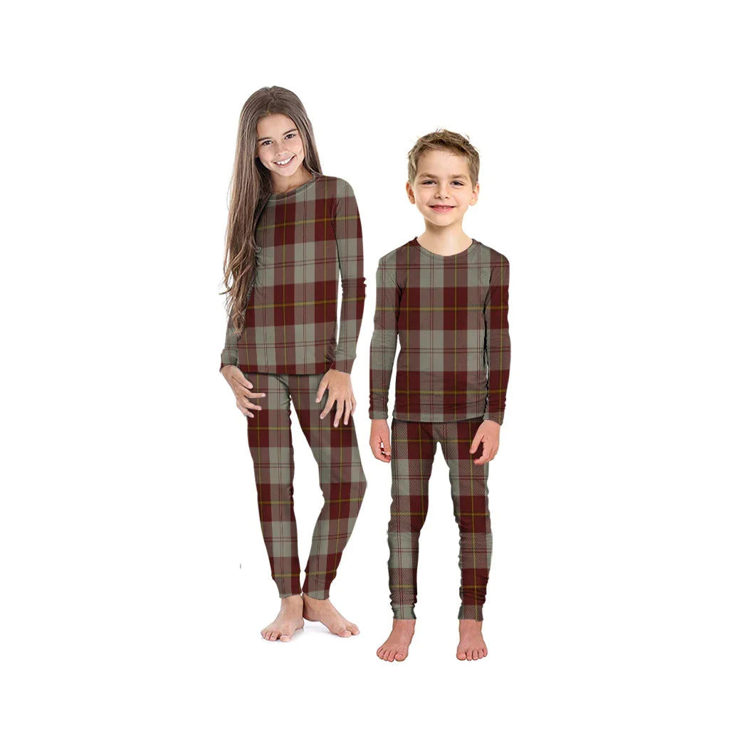 Cunningham Burgundy Dancers Tartan Plaid Pyjama Family Set