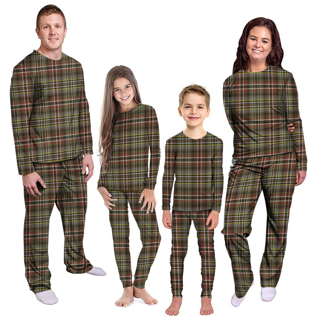 Scott Green Weathered Tartan Plaid Pyjama Family Set