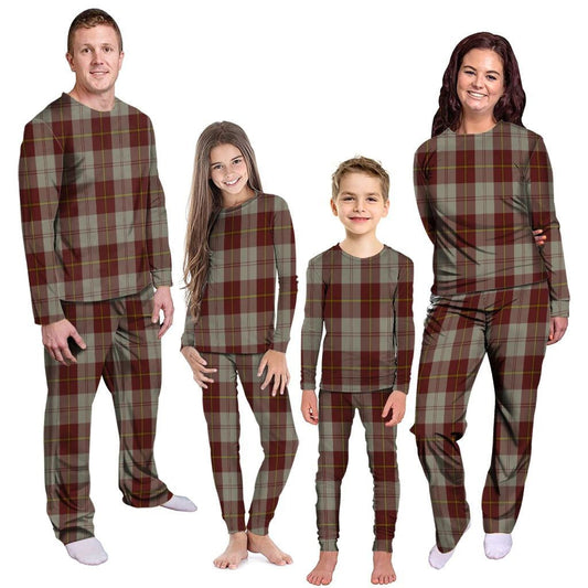 Cunningham Burgundy Dancers Tartan Plaid Pyjama Family Set
