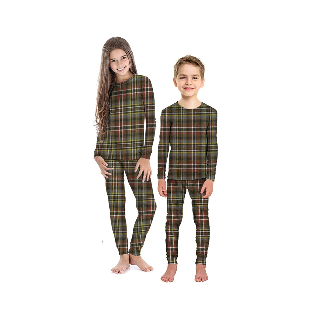 Scott Green Weathered Tartan Plaid Pyjama Family Set