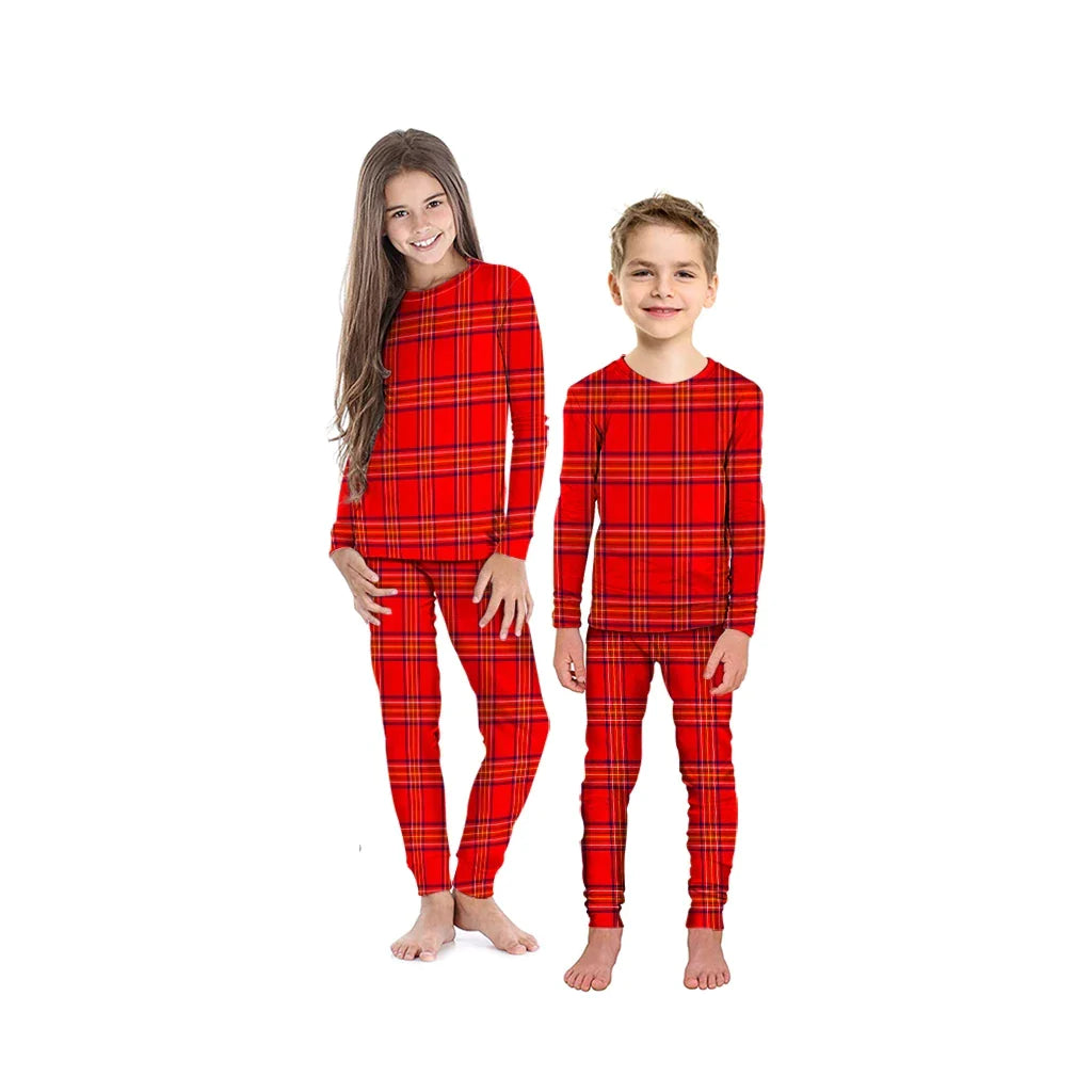 Burnett Modern Tartan Plaid Pyjama Family Set