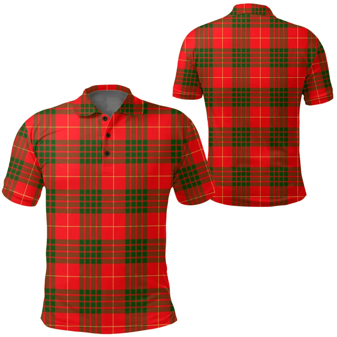 Cameron Modern Tartan Plaid Polo Shirt